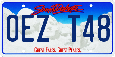 SD license plate 0EZT48