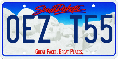 SD license plate 0EZT55