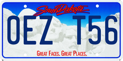 SD license plate 0EZT56