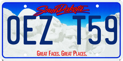 SD license plate 0EZT59