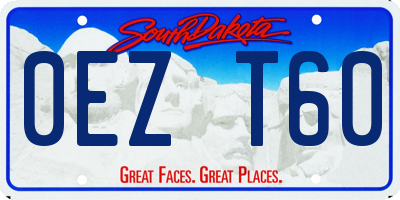 SD license plate 0EZT60