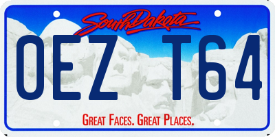 SD license plate 0EZT64