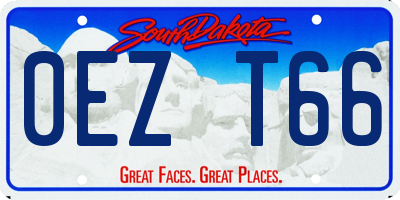 SD license plate 0EZT66