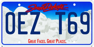 SD license plate 0EZT69