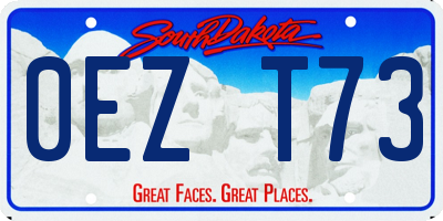 SD license plate 0EZT73
