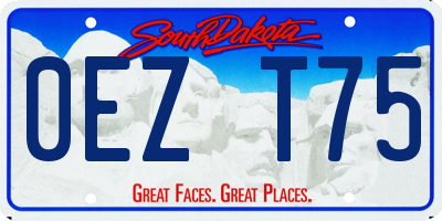 SD license plate 0EZT75