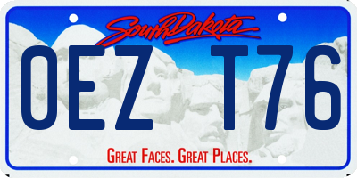 SD license plate 0EZT76