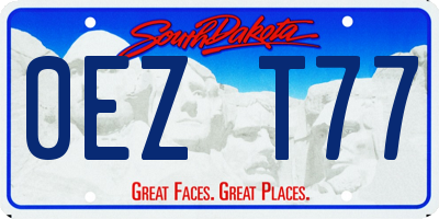 SD license plate 0EZT77