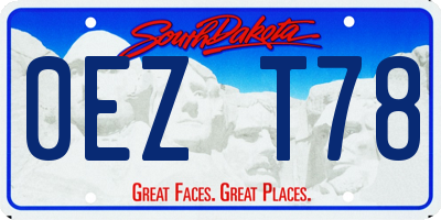 SD license plate 0EZT78