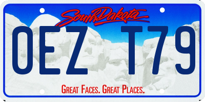 SD license plate 0EZT79