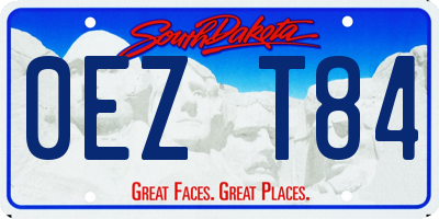 SD license plate 0EZT84