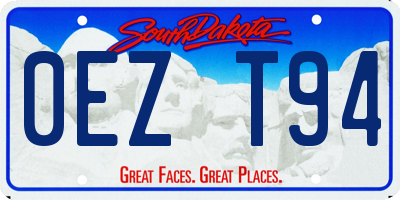 SD license plate 0EZT94