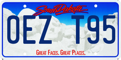 SD license plate 0EZT95