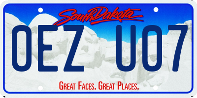 SD license plate 0EZU07