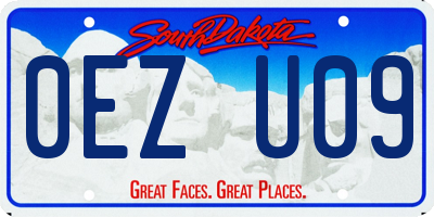 SD license plate 0EZU09