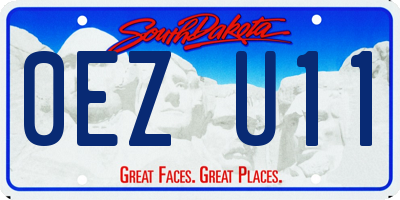SD license plate 0EZU11