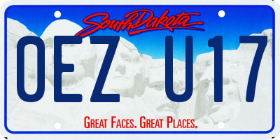 SD license plate 0EZU17