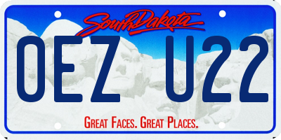 SD license plate 0EZU22
