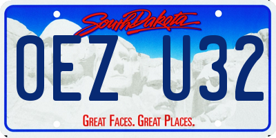 SD license plate 0EZU32
