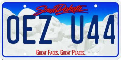 SD license plate 0EZU44