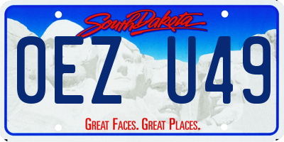 SD license plate 0EZU49
