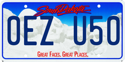 SD license plate 0EZU50