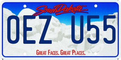 SD license plate 0EZU55