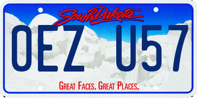 SD license plate 0EZU57