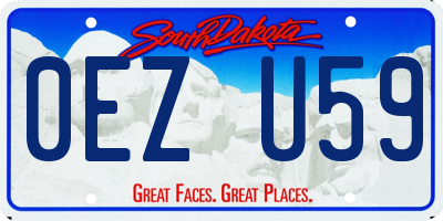 SD license plate 0EZU59