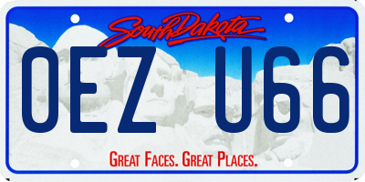 SD license plate 0EZU66