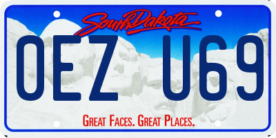 SD license plate 0EZU69