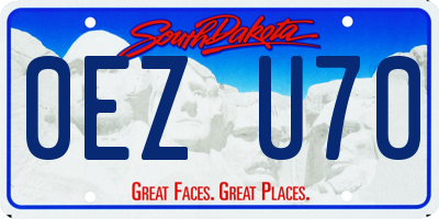 SD license plate 0EZU70