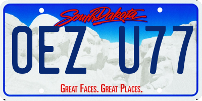 SD license plate 0EZU77
