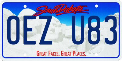 SD license plate 0EZU83