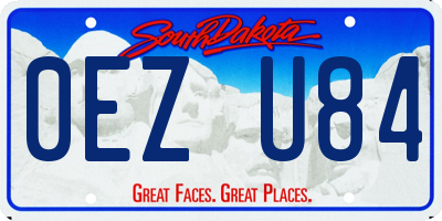 SD license plate 0EZU84