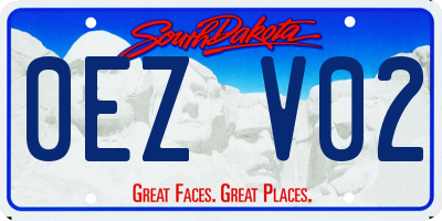 SD license plate 0EZV02