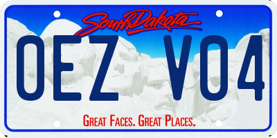 SD license plate 0EZV04