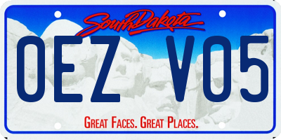 SD license plate 0EZV05