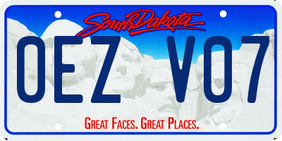 SD license plate 0EZV07