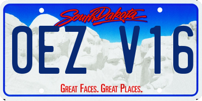 SD license plate 0EZV16