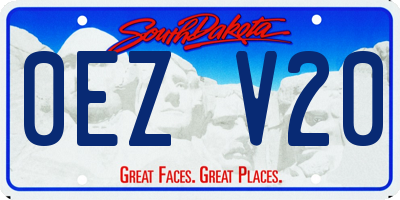 SD license plate 0EZV20