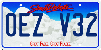 SD license plate 0EZV32