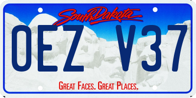 SD license plate 0EZV37