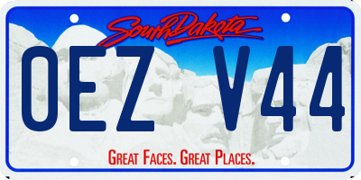 SD license plate 0EZV44