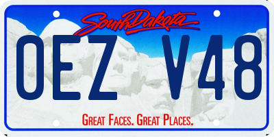 SD license plate 0EZV48