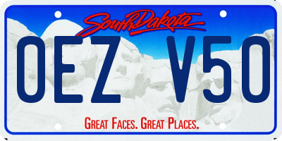 SD license plate 0EZV50