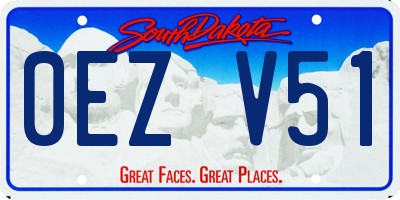 SD license plate 0EZV51