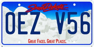 SD license plate 0EZV56