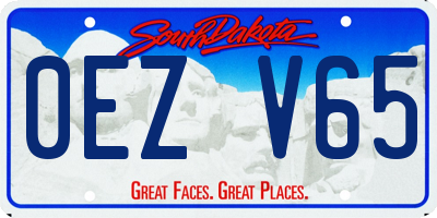 SD license plate 0EZV65