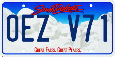 SD license plate 0EZV71